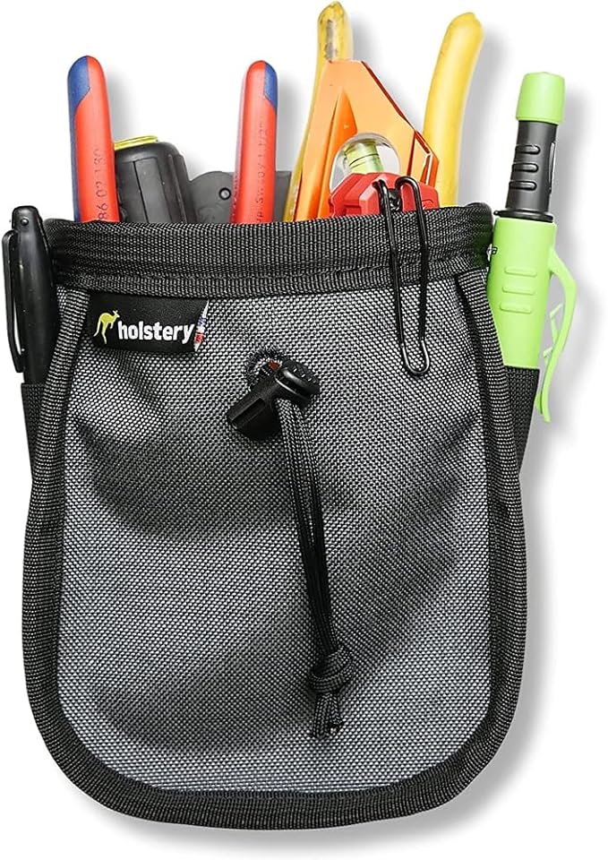 Joey Pouch PRO | Clip-On Tool Belt Bag for Tools, Screws, and Nails - Great for an Electrician, HVAC Tech, Plumber, Carpenter, Contractor, Handy Man, and Any Tradesperson - Metal Clip