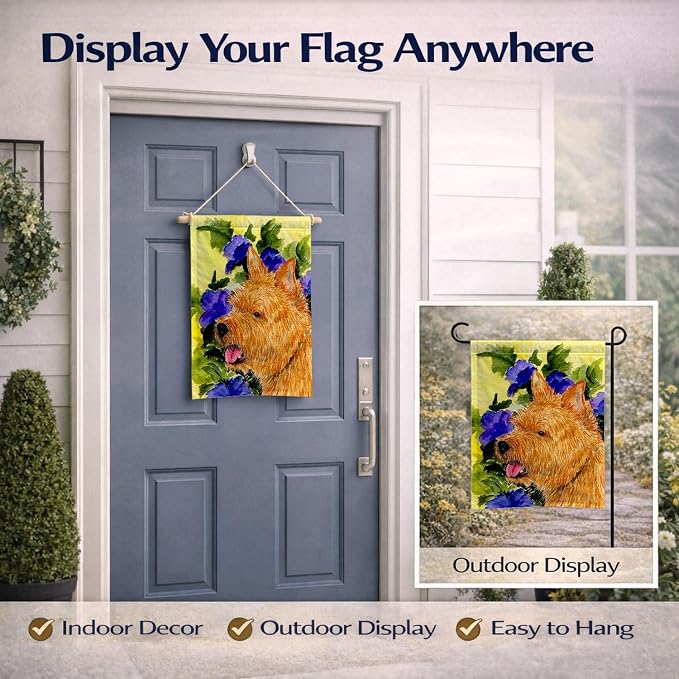 Caroline's Treasures SS8421GF Norwich Terrier Garden Flag Mailbox Flag Decorative Yard Flag Banner Outside Patio Artwork Yard Flower Beds, Garden Size, Multicolor