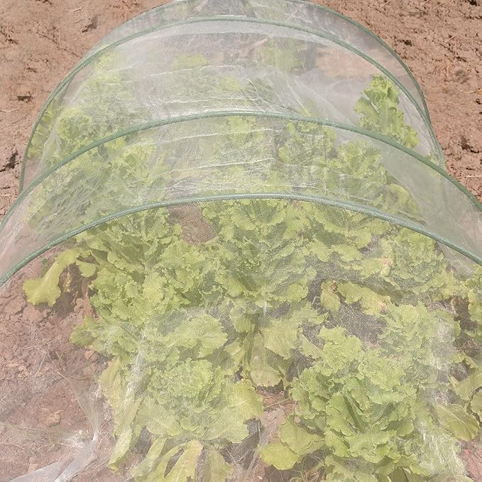 Roll Packed 10x100FT Garden Netting, Fine Mesh Pest Barrier Protect Your Plant Fruits Flower, Insect Bird Protection Netting for Raised Beds Greenhouse Hoops