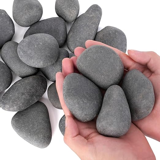 20 lbs Rocks for Outdoor Landscaping, 2"-3" Aquarium Rocks for Fish Tank, Natural Decorative Garden Stone for Plants, Flower Pots, Vase, Walkways, Yard