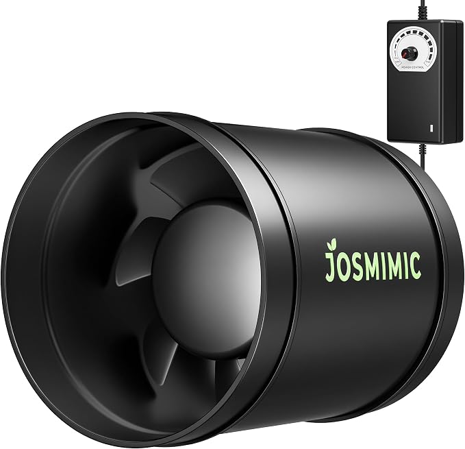 6" Inline Duct Fan & Speed Controller,345 CFM Exhaust Fan for Home Workshop | EC Motor,Low Noise,HVAC Ventilation,Vent Booster Fan in Grow Tents, Basements, Bathrooms, Kitchens