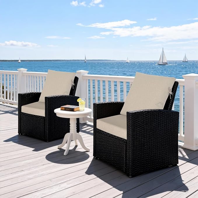 20"x20" Outdoor Universal Cushion Set of 1, Patio Cushions with Handles & Ties, Water-Proof Stain-Resistant UV Resistant Weather Resistant High Resilience Foam with YKK Zippers,Riverbed