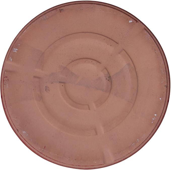 Ceramic 19.5 Inch Plant Saucers (Pack of 2) - Round Bright Red Flower Pot Trays - Handcrafted, Durable Planter Bases