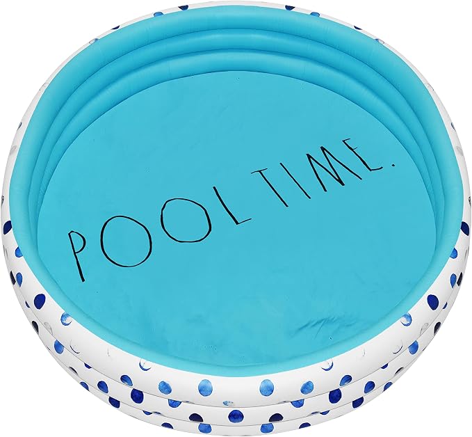 Rae Dunn x CocoNut Float Indigo Polka Dot Mini Pool, Pool Time Theme | Suitable uses include sunny gatherings, backyard recreation, vacation activities, playful relaxation, family entertainment