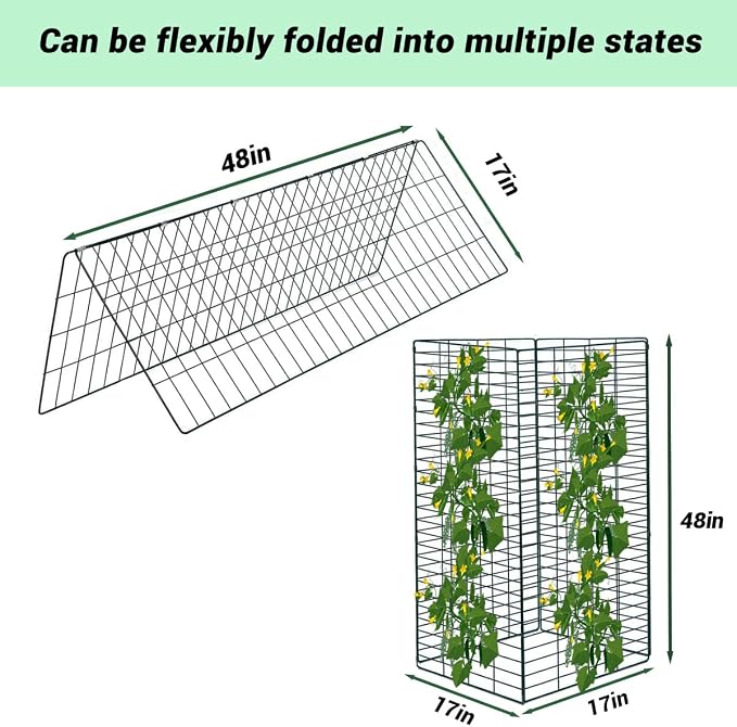 Metal Garden Trellis for Climbing Plants A Frame Plant Support 34x48in (1pack)