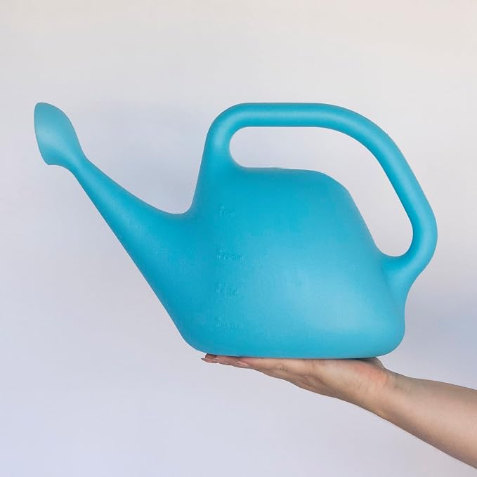 Bloem Translucent Watering Can: 1 Gallon Capacity - Bluebonnet - Easy to See Water Level, Loop Handle, Durable Resin, for Indoor and Outdoor Use, Gardening (Pack of 3)