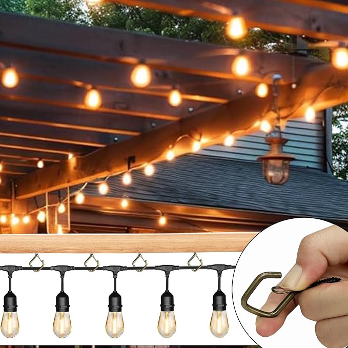 120 Pcs Bronze Eye Hooks Screw Heavy Duty,Ceiling Hooks for Hanging Plants,String Lights,Cup,Wind Chime,Bird Feeders. Plant Hanger Indoor&Outdoor