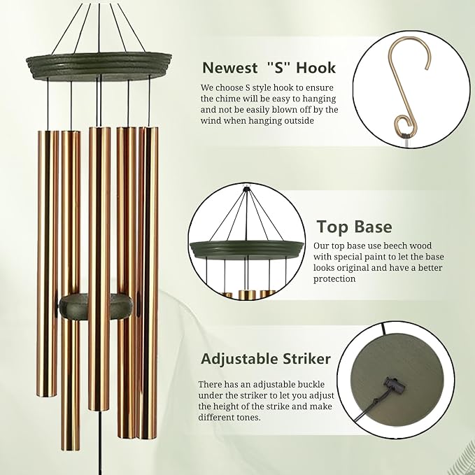 Astarin Personalized Memorial Wind Chimes Gift for Loss of a Loved One,Customized Sympathy Wind Chimes,Bereavement/Memorial Gifts in Memory of Loved One Loss for Outside(Produced in Texas)