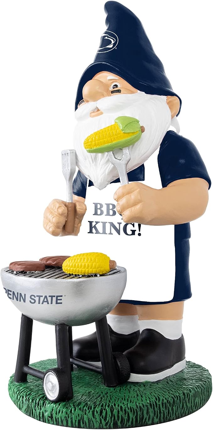 FOCO NCAA Unisex-Adult NCAA College Team Logo Grill Garden Statue Outdoor Gnome 10"