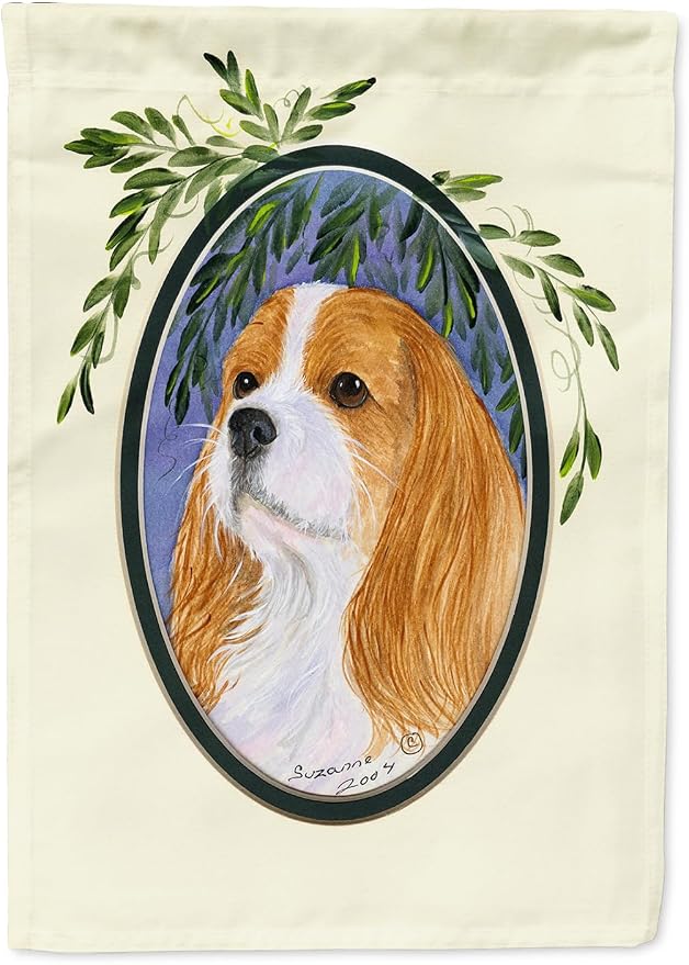 Caroline's Treasures SS8024GF Cavalier Spaniel Garden Flag Mailbox Flag Decorative Yard Flag Banner Outside Patio Artwork Yard Flower Beds, Garden Size, Multicolor