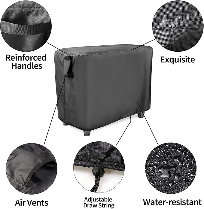 Outdoor Prep Table Cover for Expert Grill Outdoor Food Prep Cart, 46inch BBQ Grill Cart Cover Waterproof Buffet Grill Table Bar Tool Carts Covers - 46"Lx25"Wx40"H, Black
