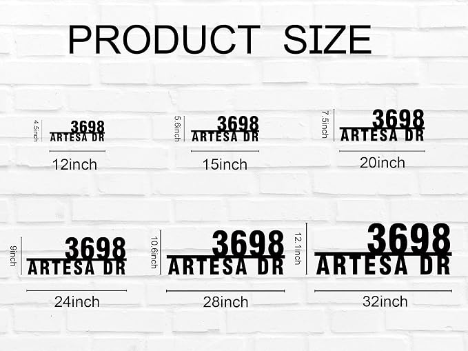 House Numbers For Outside Modern Custom Metal Address Numbers For House Personalized Address Signs For Houses Numbers For House Address Outside Address Plaques Modern House Numbers For Outside
