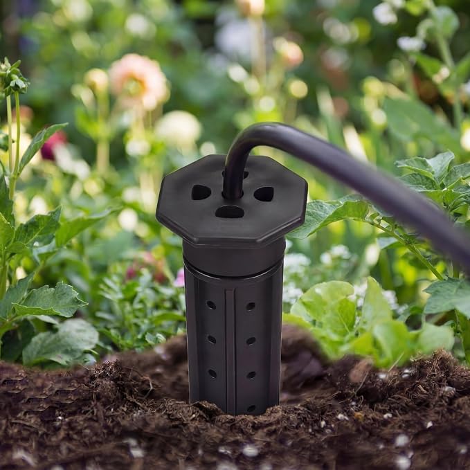 Briwooody 8 Pack Garden Plant Watering Stake Large UV-Protected ABS Plastic Deep Root Irrigation Spike for Trees, Shrubs, Bushes, Shrubs, Flowers, Fruits, Vegetables, Potted Plants (14 Inch)