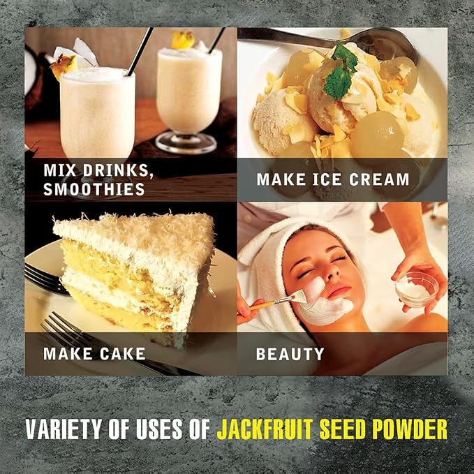 JACKFRUIT SEED POWDER 5.29 Oz (150g) VIETFARMFOOD: Pure freeze-dried fruit powder, made from real fruit with no added sugar - Perfect for daily nutrition to keep your body full of vitality.