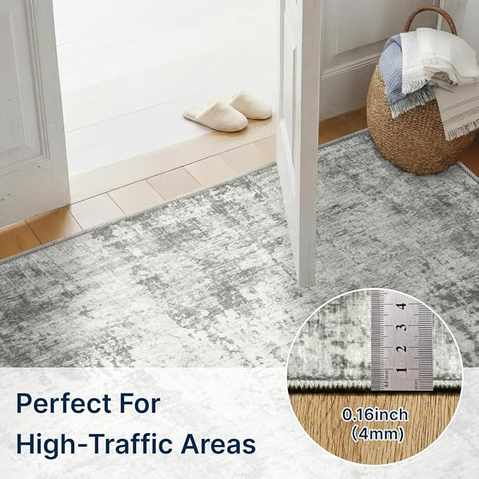 10x14 Area Rugs Washable Modern Abstract Living Room Bedroom Rug | Non Slip Soft Carpets Indoor Floor Stain Resistant Large Carpet for Bedroom Dining Room Farmhouse Nursery Home Office