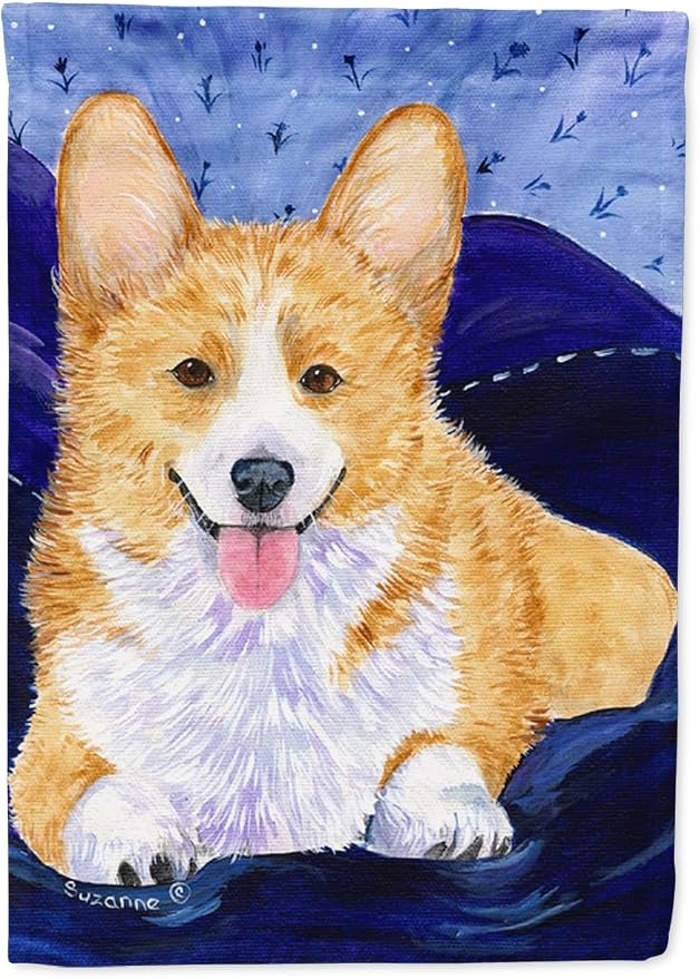 Caroline's Treasures SS8414GF Corgi Garden Flag Mailbox Flag Decorative Yard Flag Banner Outside Patio Artwork Yard Flower Beds, Garden Size, Multicolor