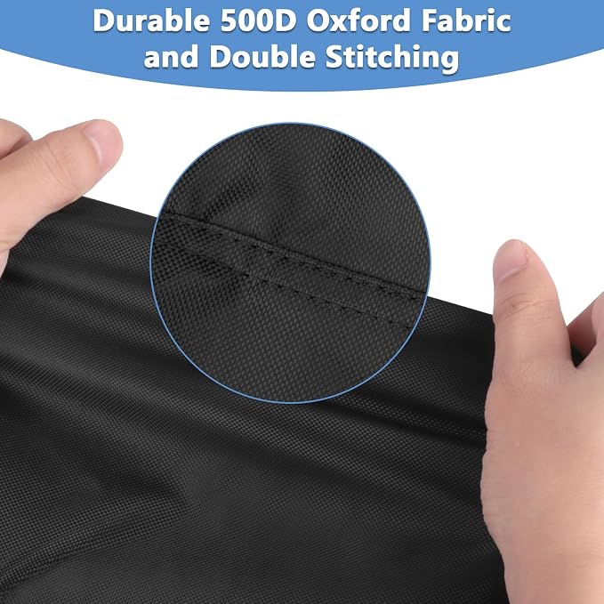 Outdoor Bench Cover for Backless Benches, 48 Inch Patio Bench Covers Waterproof Heavy Duty for Entryway Bench/Garden Benches, Black-48x16x15in