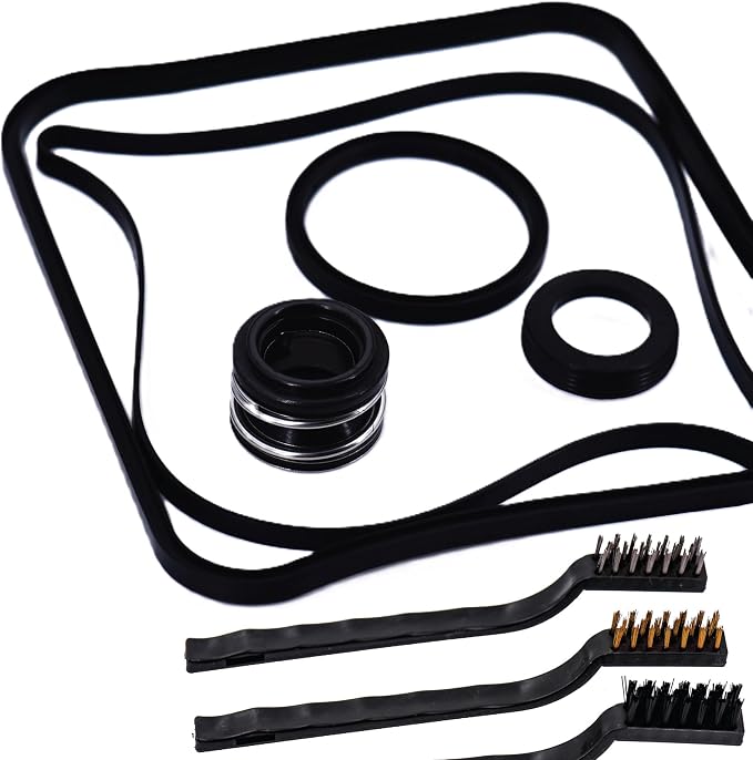Super Pump Seal Replacement [Full Kit] | for Hayward - Go Kit 3 (1 Set) | Grout - Nozzle - Intake & Port Cleaning Scrub Mini Brushes (3)