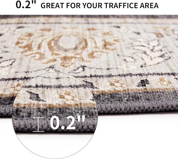 ILANGO Hallway Runner Rugs Non Slip 2'5"x6' Vintage Entryway Rugs Indoor Runner Washable 6 Feet Boho Carpet for Bedroom