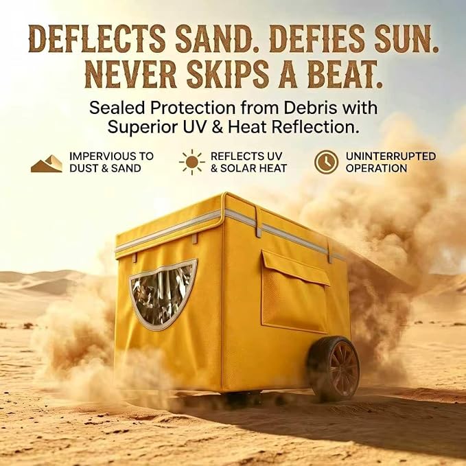 Generator Covers While Running, Generator Covers Heavy-Duty Waterproof, 32X24X24 inches, Top Can Be Opened for Refueling, for 3000W-10000W Frame Type Generators, Yellow