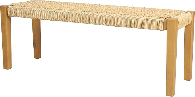Christopher Knight Home Isaac Outdoor Modern Industrial Acacia Wood Bench, Brown and Teak