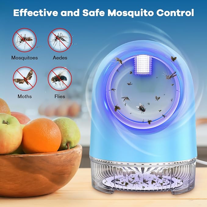 Indoor Fan-Powered Fruit Fly Trap – Electric Bug Catcher for Home, Effective Against Fruit Flies, Gnats, Mosquitoes & Moths