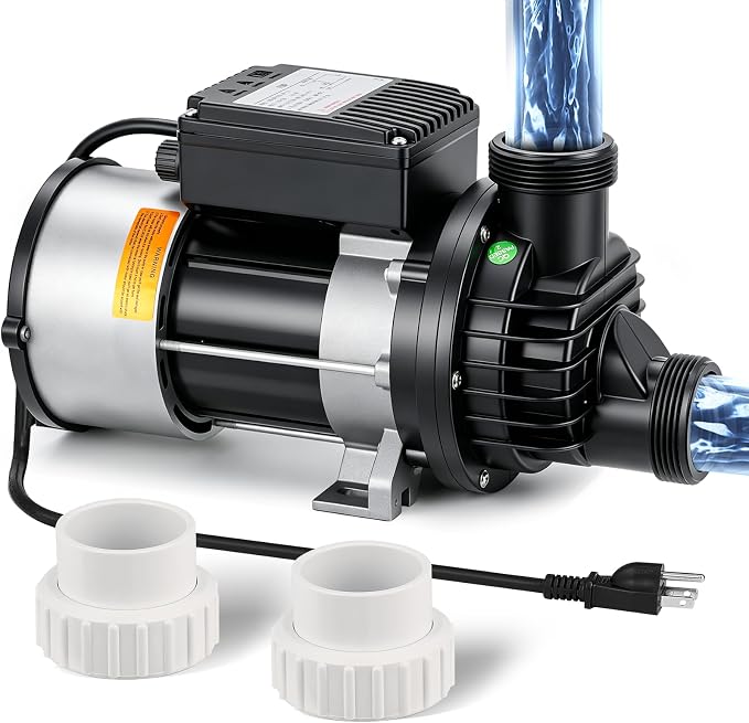 Mxmoonant SPA Pump, 1.5HP 110V Hot Tub SPA Circulation Pumps, Bathtub Pump | 36.09FT Hmax, 97.74GPM Qmax, Full Copper Motor, SPA Motor for Water Circulation 1.5" Plumbing (US Plug)