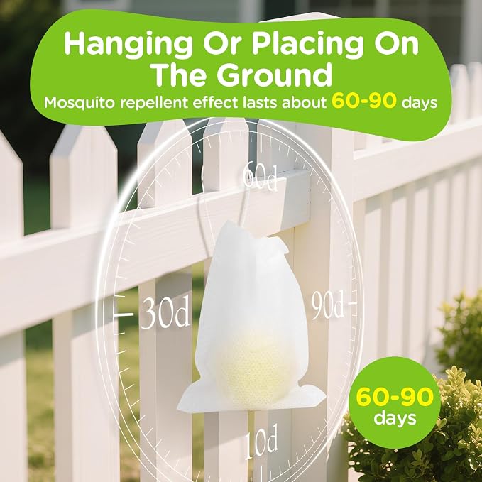 12 Pack Mosquito Repellent, Mosquito Repellent Outdoor Patio Powerful, Mosquites Deterrent for Yard, Camping,Hiking, Picnicking Child&Pets Friendly