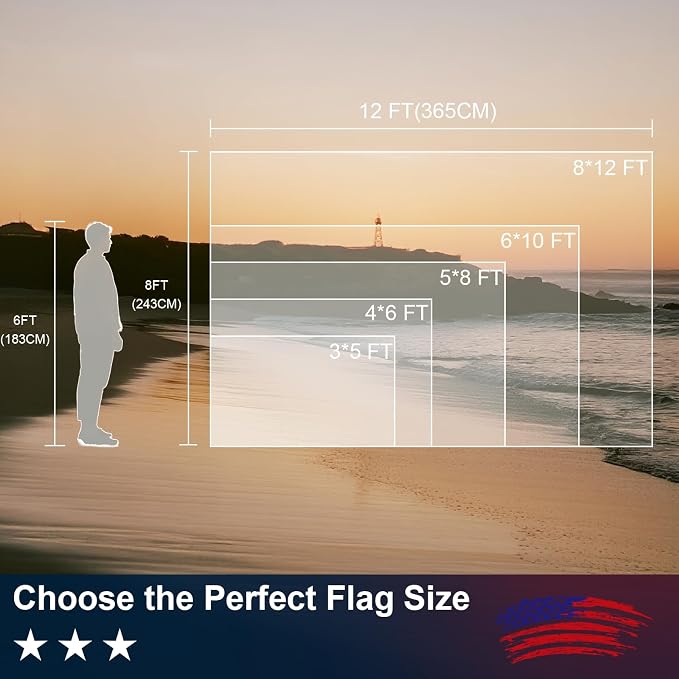 American Flag 3x5 FT for Outside - TearProof & Fade-Resistant USA Flag | UV & Weather-Resistant Spun Polyester US Flag with Embroidered Stars & Brass Grommets, Perfect for High Winds & 4th of July