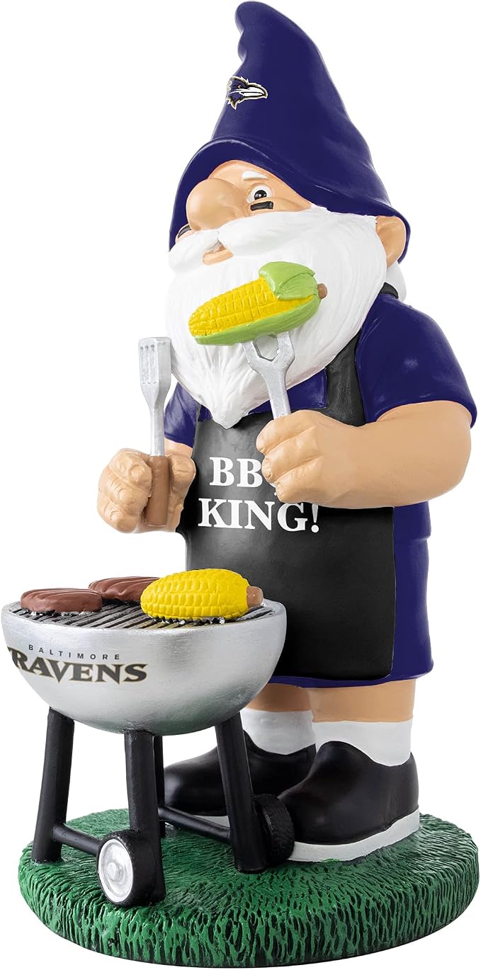 FOCO NFL Unisex-Adult NFL Team Logo Grill Garden Statue Outdoor Gnome 10"