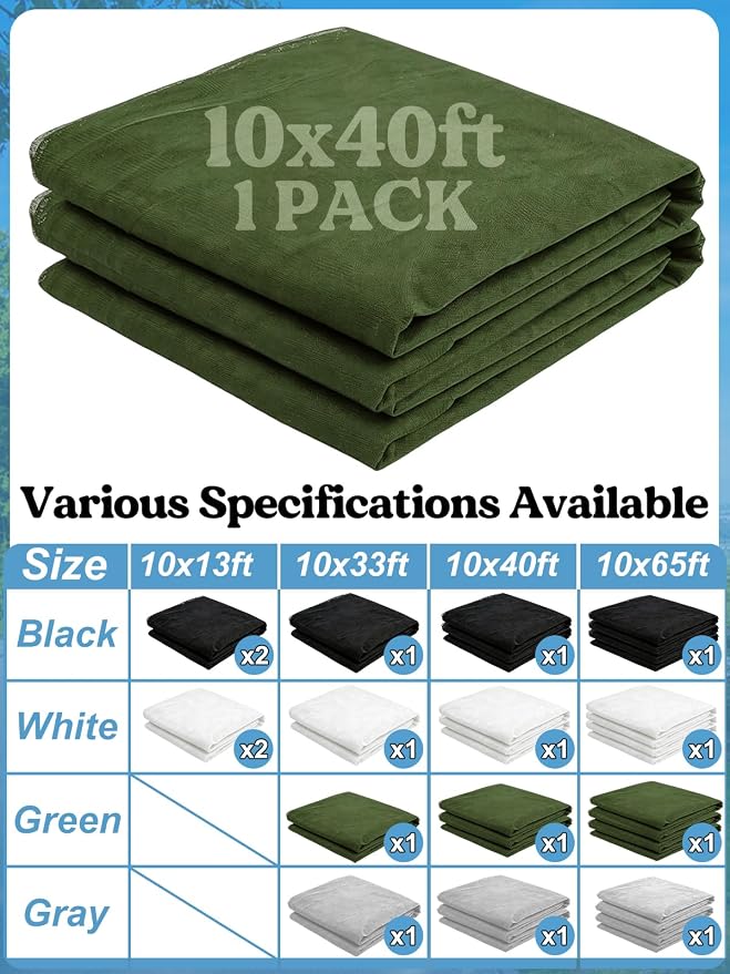 ANPHSIN 40x10ft Ultra fine Mosquito Net for Patio - Mesh Netting Screen for Outdoor Garden Porch Balcony, Protects Skin & Plants from Bugs, Birds, Green