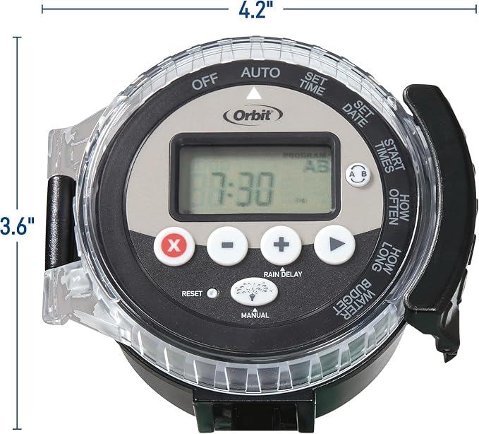 2-Pack Orbit 57865 Battery-Operated Sprinkler Timer, Black