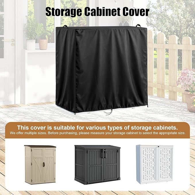 Kasla Storage Cabinet Cover, Outdoor Chest Storage Waterproof Cover, Weatherproof Cabinets Covers for Kitchen Patio Garden Backyard (68"L×21"W×68"H)