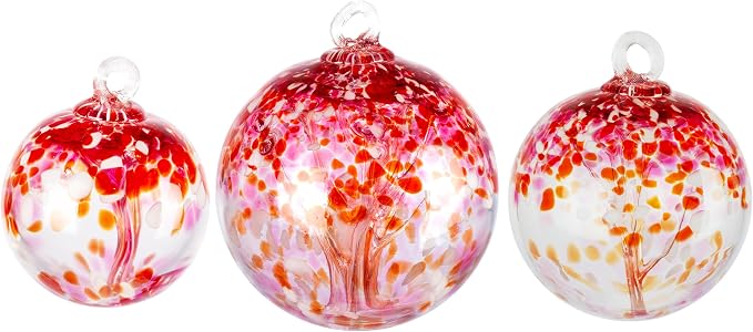 Dale Tiffany AS23072-D3 Tree of Life Glass Gazing Ball, Blush, 3"
