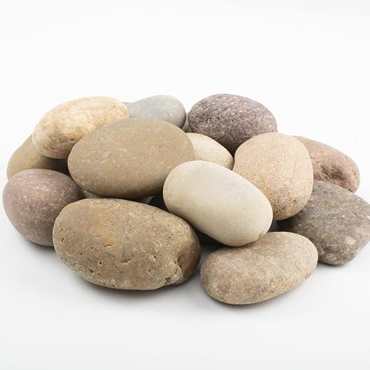 20 LBS Large Natural River Rocks – 2-3.5 Inch Unpolished Decorative Pebbles for Landscaping, Garden Paving, Fish Tanks, Planting, Crafting, Walkways, and Painting