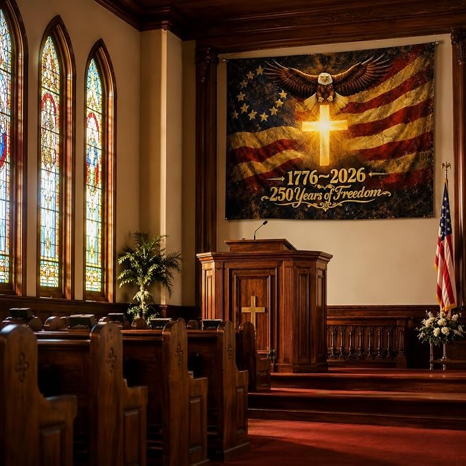 USA 250 Year Anniversary Flag 3x5 Ft – 1776-2026 United States Semiquincentennial Outdoor Banner, 250th America Birthday Celebration Decor (Cross Poly)