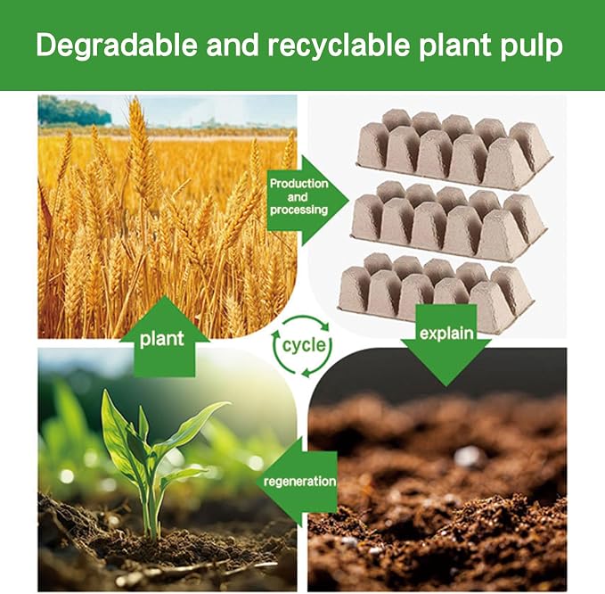 360 Cells Peat Pots Seedling Start Trays 36 Pack Seedling Pots Biodegradable Seedling Starter Kit,Organic Germination Plant Starter Trays