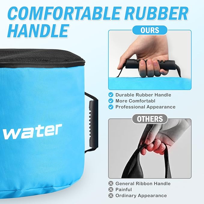 5 Pack RV Sewer Hose Storage, Visible Cover And Two-Way Zipper RV Hose Storage Bags, Waterproof RV Accessories Bags Utility Bag Organizer for Garden Fresh Water Hoses Cords Camper Tools