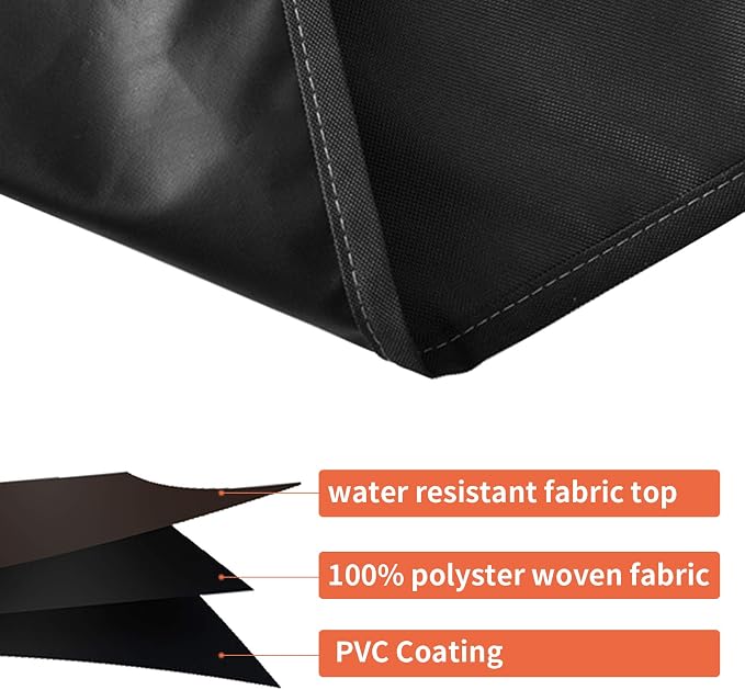 Qualward Air Conditioner Covers for Outside Units, AC Cover for Outdoor Central Unit Top Heavy Duty Water-Resistant Fits Up to 28 x 28 Inch, Black