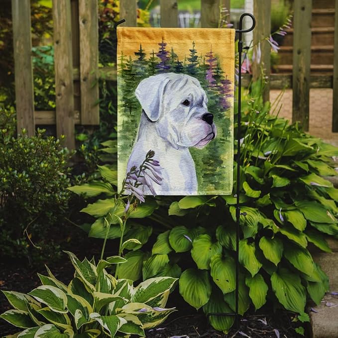 Caroline's Treasures SS8198GF Boxer Garden Flag Mailbox Flag Decorative Yard Flag Banner Outside Patio Artwork Yard Flower Beds, Garden Size, Multicolor