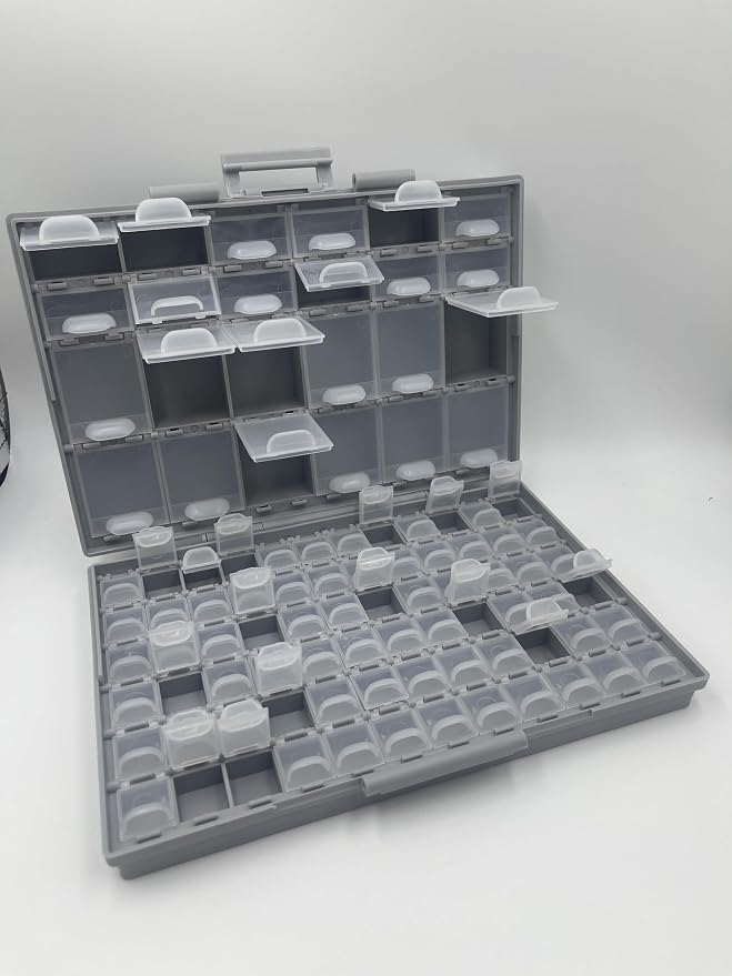 AideTek 4 units BOX-ALL-96 Compartments Empty Enclosure SMD SMT Organizer Great Surface Mount Components Organizer