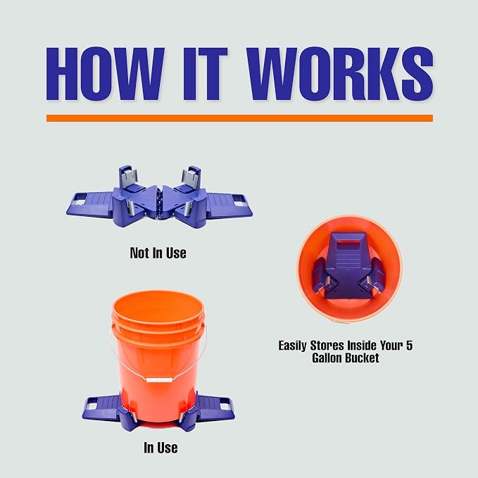 Bucket Vice 5-Gallon Bucket Gripper/Holder, Blue