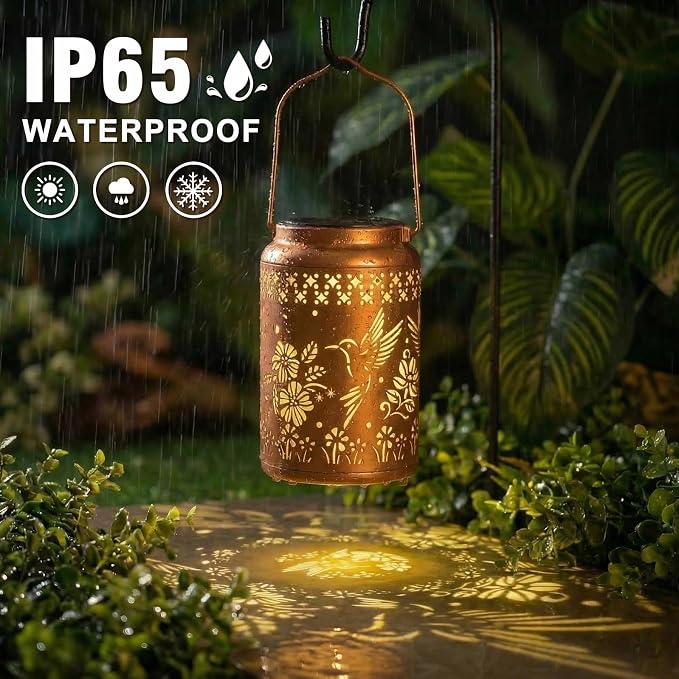 Birthday Gifts for Women Men, Garden Decor Hummingbird Solar Lanterns Outdoor Waterproof, Teacher Appreciation Gifts, Graduation Gifts, Mother Day Gifts for Mom