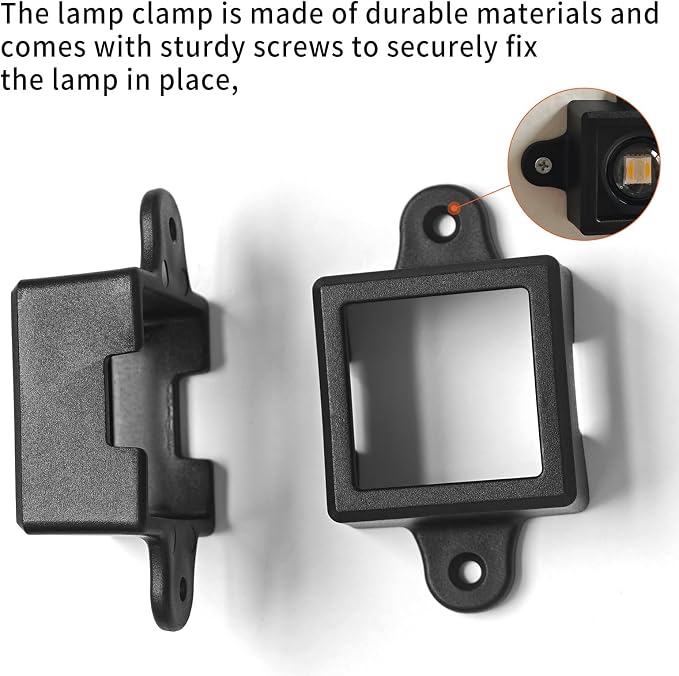 40 Set Light Clips for Govee Permanent Outdoor Lights Compatible with H705 H805 Non-pro Version Outdoor Light Mounting Bracket Clips & Screws (Black)