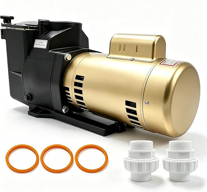 SP2610X15 1.5HP Super Pool Pump Fit for Hayward W3SP2610X15 | 1.5" and 2" Ports, 110/220V, Single Speed, for All In-Ground Swimming Pool and Spa