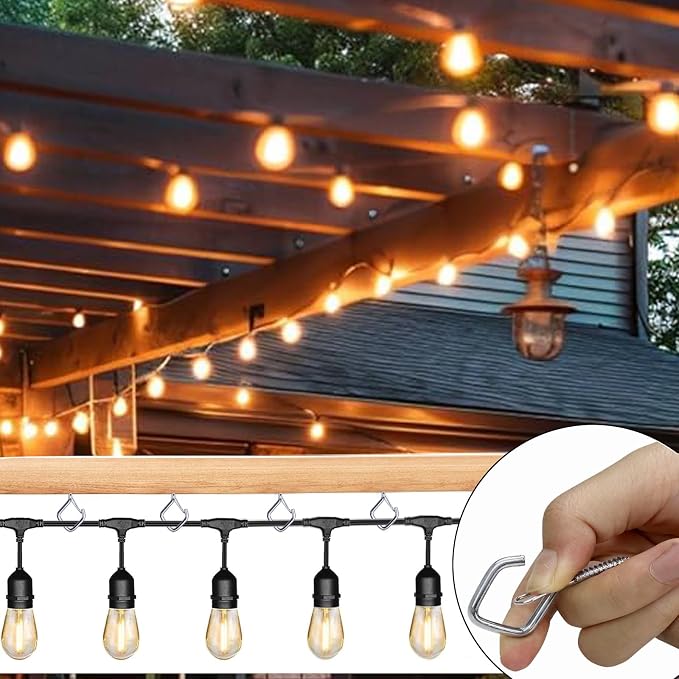 60 Pcs Silver Eye Hooks Screw Heavy Duty,Ceiling Hooks for Hanging Plants,String Lights,Cup,Wind Chime,Bird Feeders. Plant Hanger Indoor&Outdoor