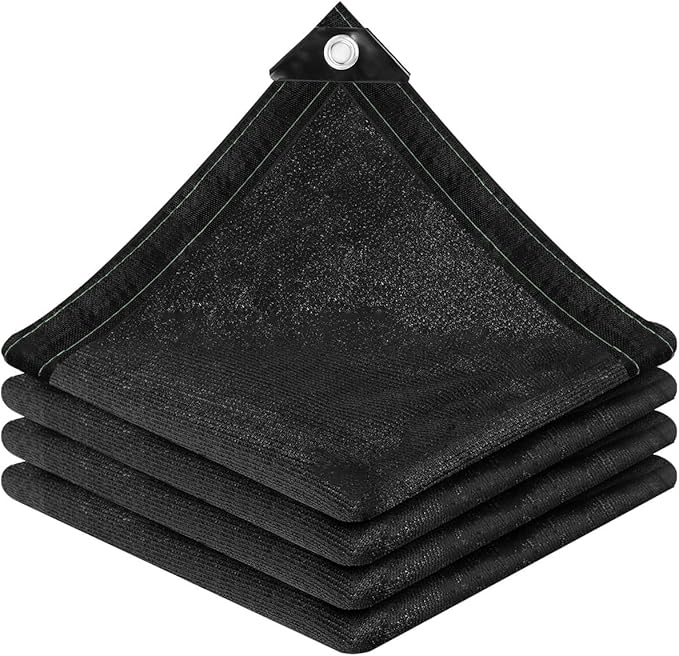 vensovo 90% Shade Cloth Netting with Grommets,4x10 Ft HDPE Heavy Duty Shade Mesh for Outdoor Use, Chicken Coop, Dog Kennel Cover, Greenhouse