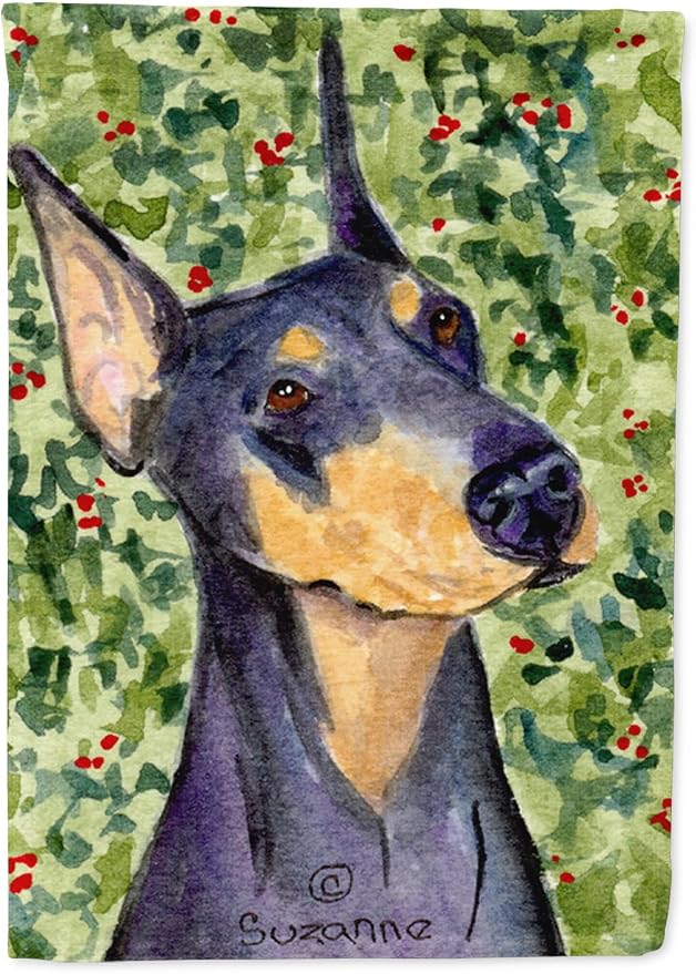 Caroline's Treasures SS8812GF Doberman Garden Flag Mailbox Flag Decorative Yard Flag Banner Outside Patio Artwork Yard Flower Beds, Garden Size, Multicolor