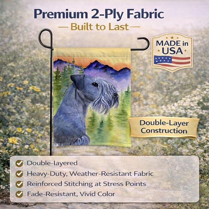 Caroline's Treasures SS8232GF Cesky Terrier Garden Flag Mailbox Flag Decorative Yard Flag Banner Outside Patio Artwork Yard Flower Beds, Garden Size, Multicolor