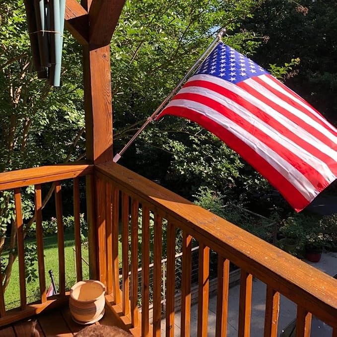 MTB Garden 7ft Stainless Steel Flag Pole and Holder, 1 inch Flag Pole for Outside House Porch Flagpole Mount